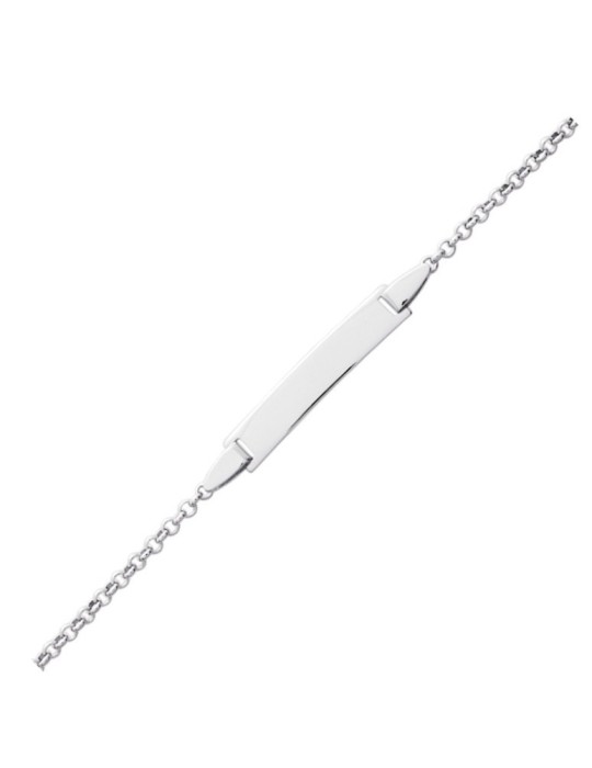 Gourmette bébé Or Blanc 18K