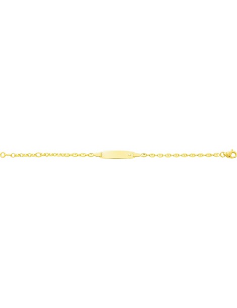 Gourmette Bebe Or Jaune 18k Diamant