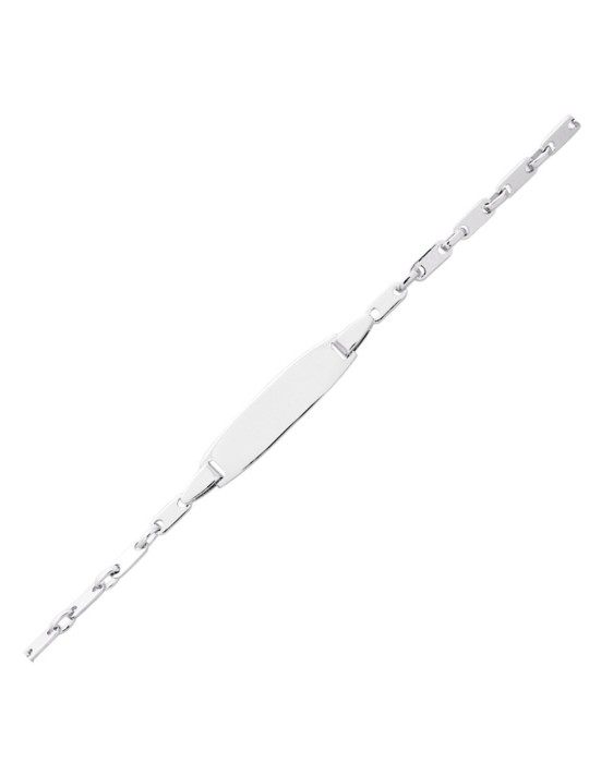 Gourmette bébé Or Blanc 18K