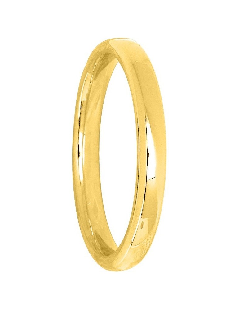 Alliance Or Jaune 9K Demi-Jonc Bombé Confort 4mm