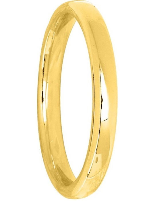 Alliance Or Jaune 9K Demi-Jonc Bombé Confort 4mm