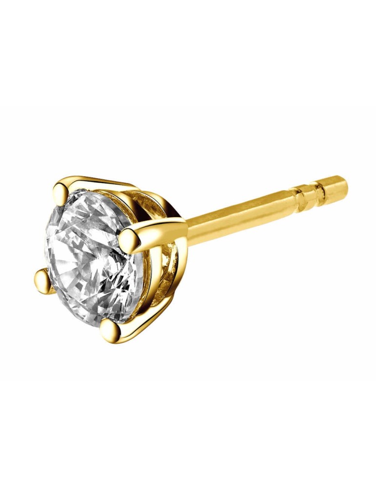 Boucles d'oreilles Diamant 0.20ct or jaune 18k