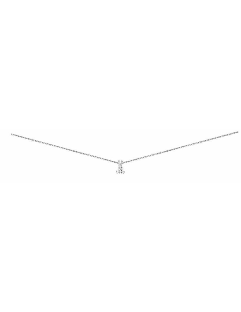 Collier Diamant 0.25ct or gris 18k 