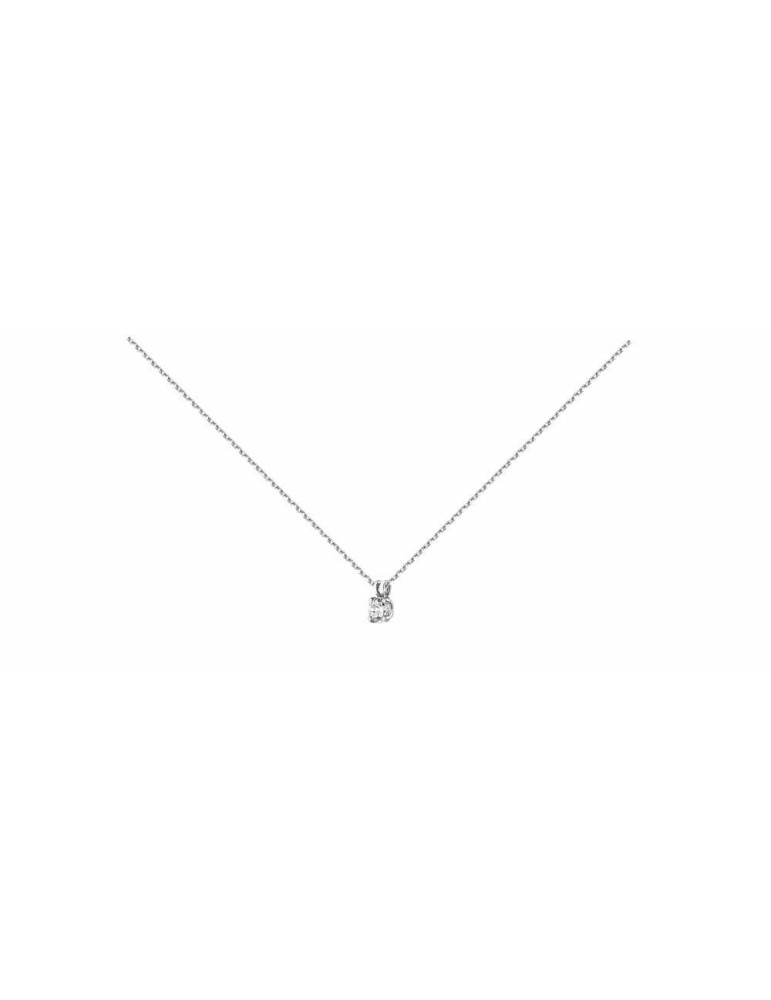 Collier Diamant 0.50ct or gris 18k 