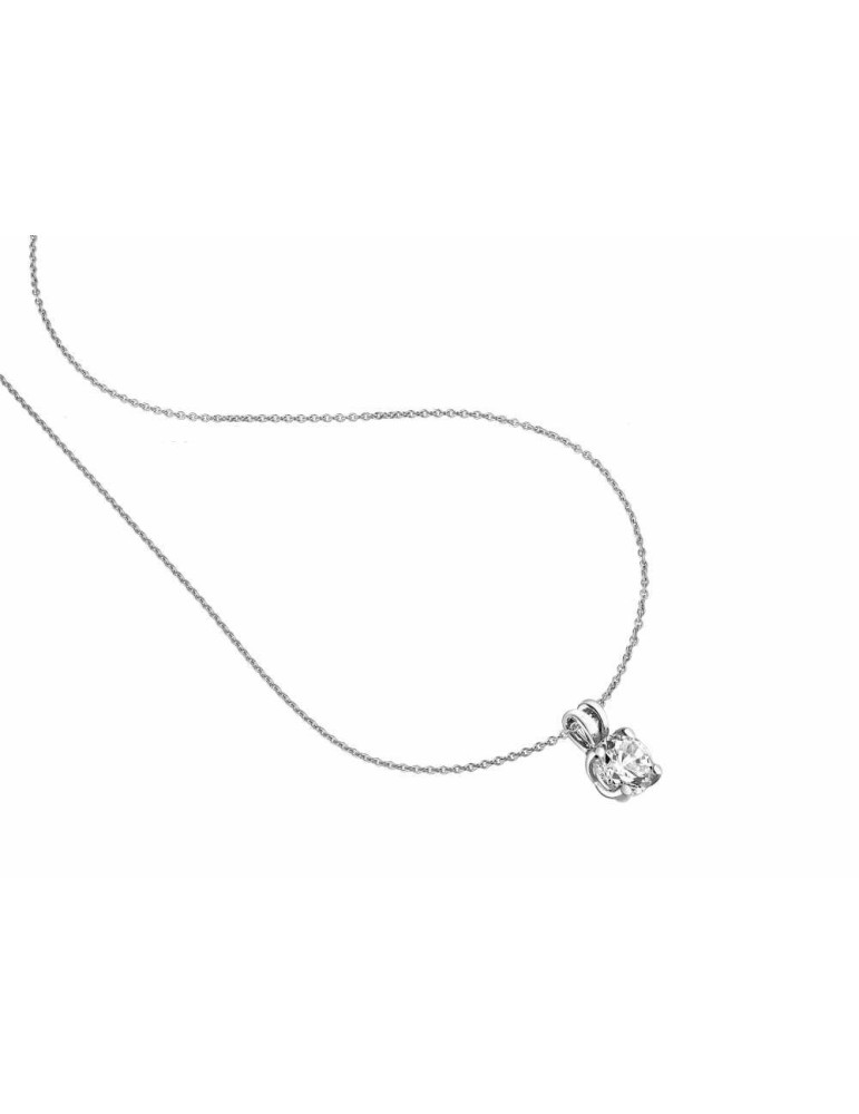 Collier Diamant 0.25ct or gris 18k 