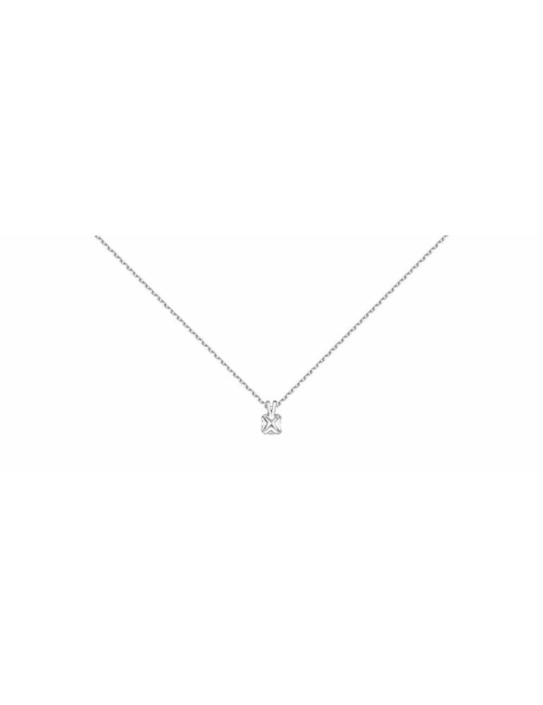 Collier Diamant 0.10ct or gris 18k 