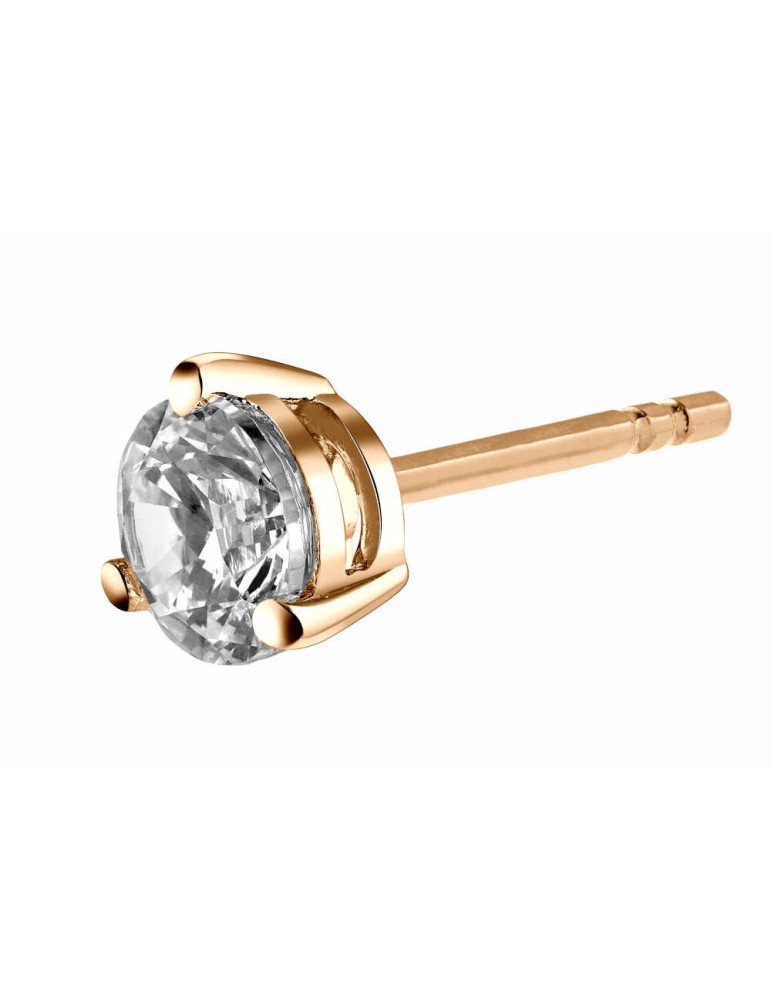 Boucles d'oreilles Diamant 0.50ct or rose 18k 