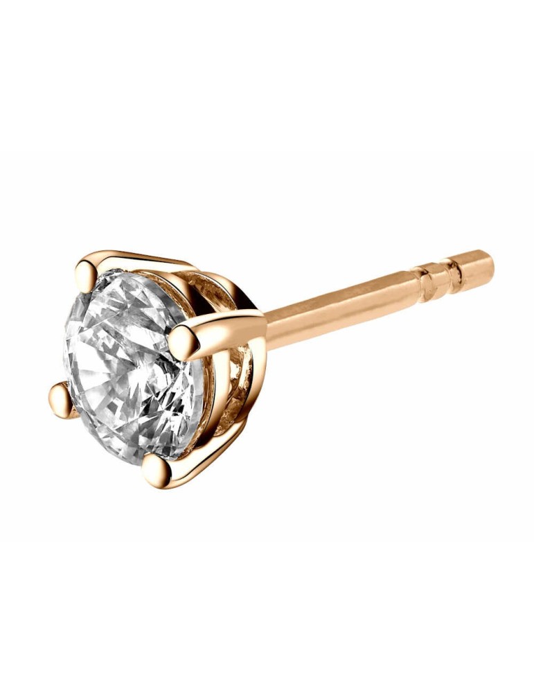 Boucles d'oreilles Diamant 0.20ct or rose 18k 