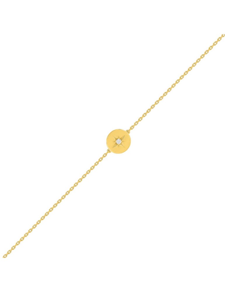 Bracelet en or jaune 18K Oxyde de Zirconium