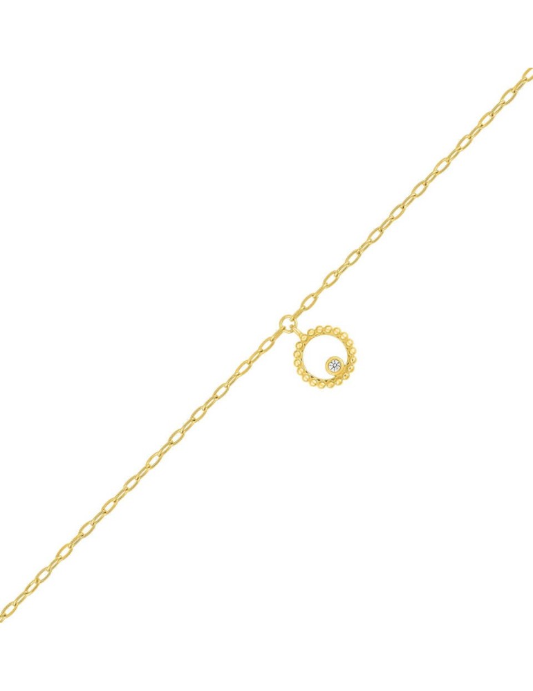 Bracelet en or jaune 18K Oxyde de Zirconium