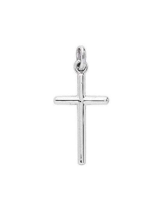 Pendentif Croix Or Blanc 18K 
