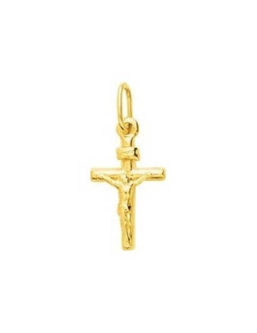 Pendentif Croix Christ Or Jaune 18K 