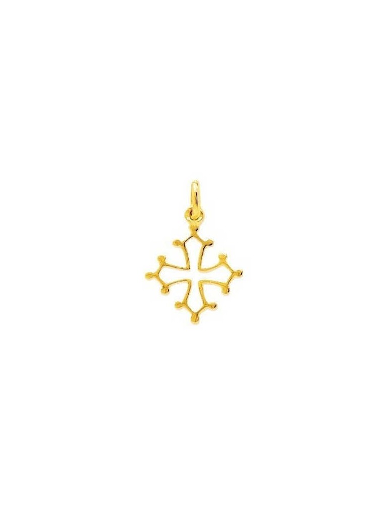 Pendentif Croix Occitane Or Jaune 18K 