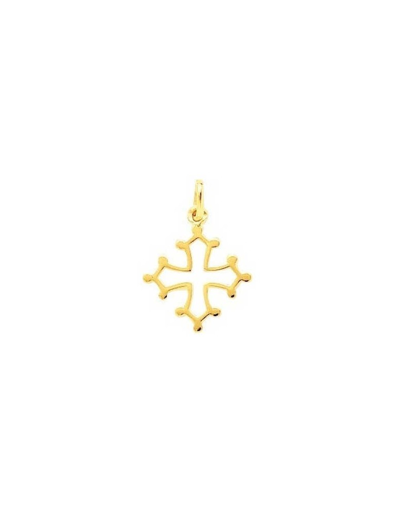 Pendentif Croix Occitane Or Jaune 18K 
