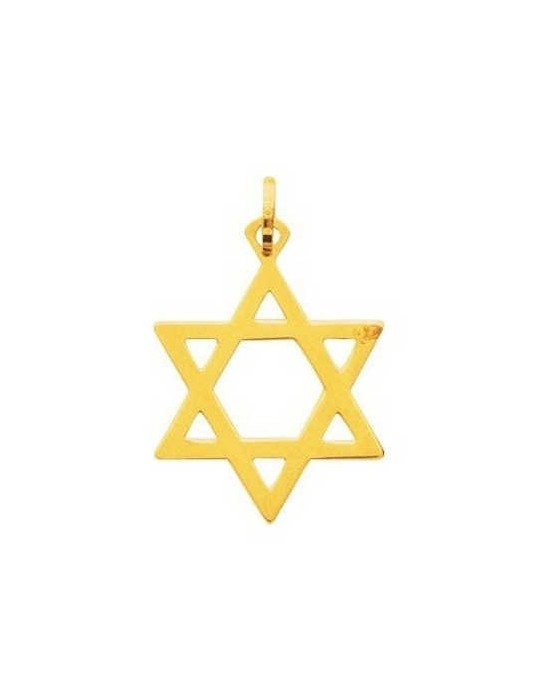 Pendentif Etoile de David Or Jaune 18K 
