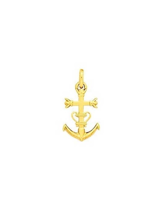 Pendentif Croix Camarguaise Or Jaune 18K 