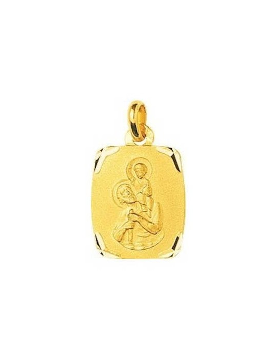 Médaille Saint Christophe Or Jaune 9K 