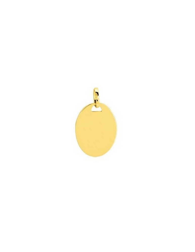 Pendentif Ovale Or Jaune 9K 