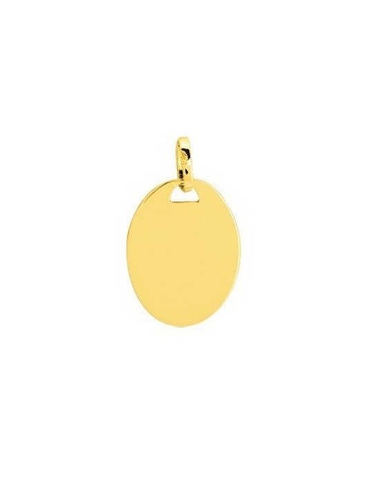 Pendentif Ovale Or Jaune 9K 