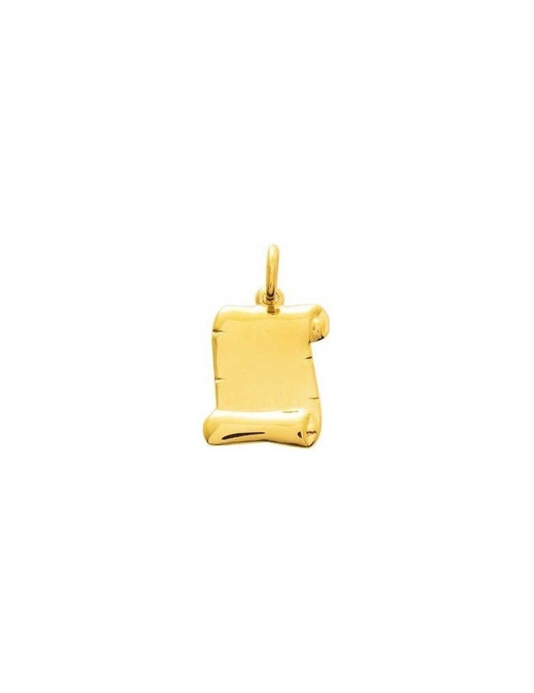 Pendentif Parchemin Or Jaune 9K 