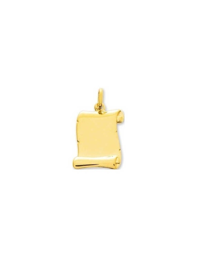 Pendentif Parchemin Or Jaune 9K 
