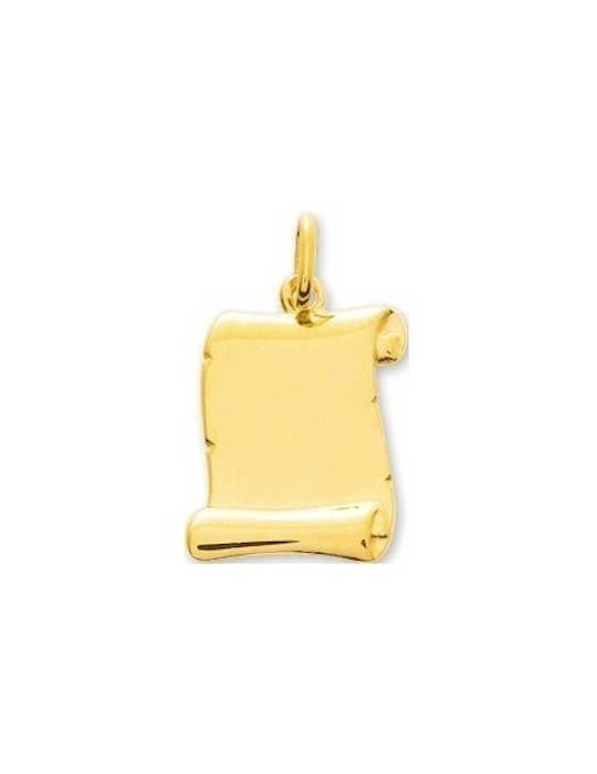 Pendentif Parchemin Or Jaune 9K 