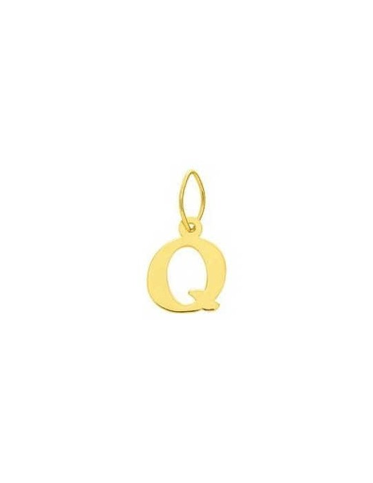 Pendentif Lettre "Q" Or Jaune 18K 