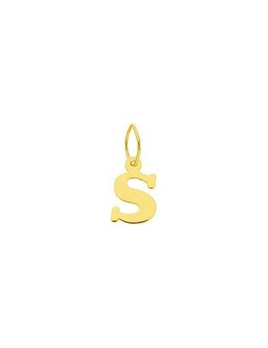 Pendentif Lettre "S" Or Jaune 18K 
