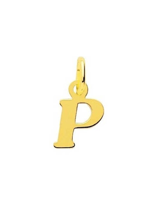 Pendentif Lettre "P" Or Jaune 18K 