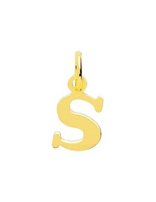 Pendentif Lettre "S" Or Jaune 18K 