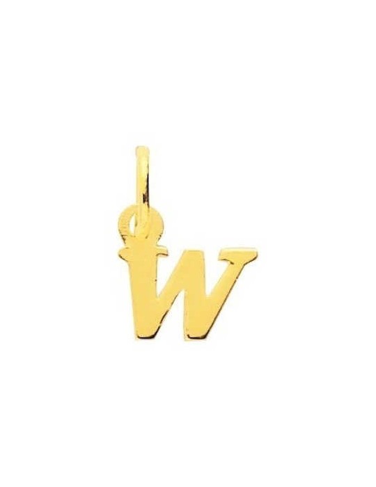 Pendentif Lettre "W" Or Jaune 18K 
