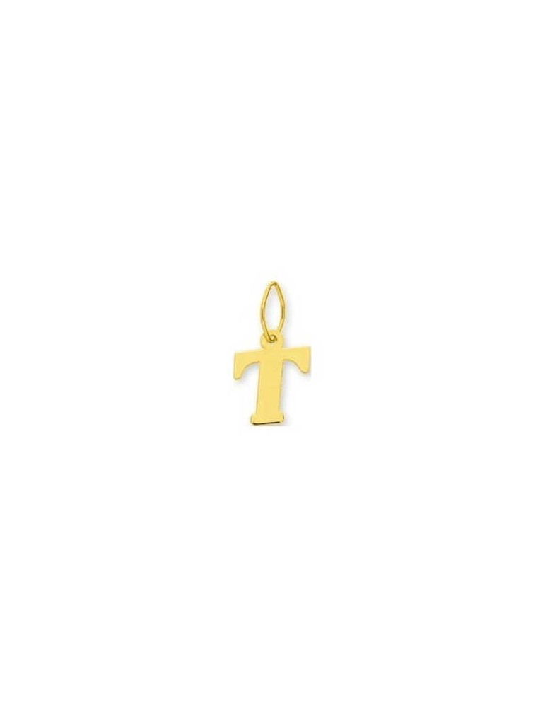 Pendentif Lettre "T" Or Jaune 9K  Pendentif Lettre "T" Or Jaune 9K