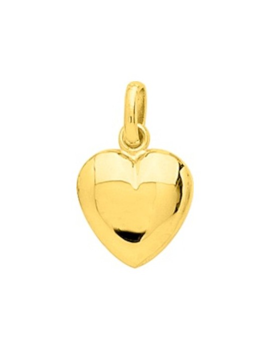Pendentif Coeur Bombé  Or Jaune 18 carats 750/1000