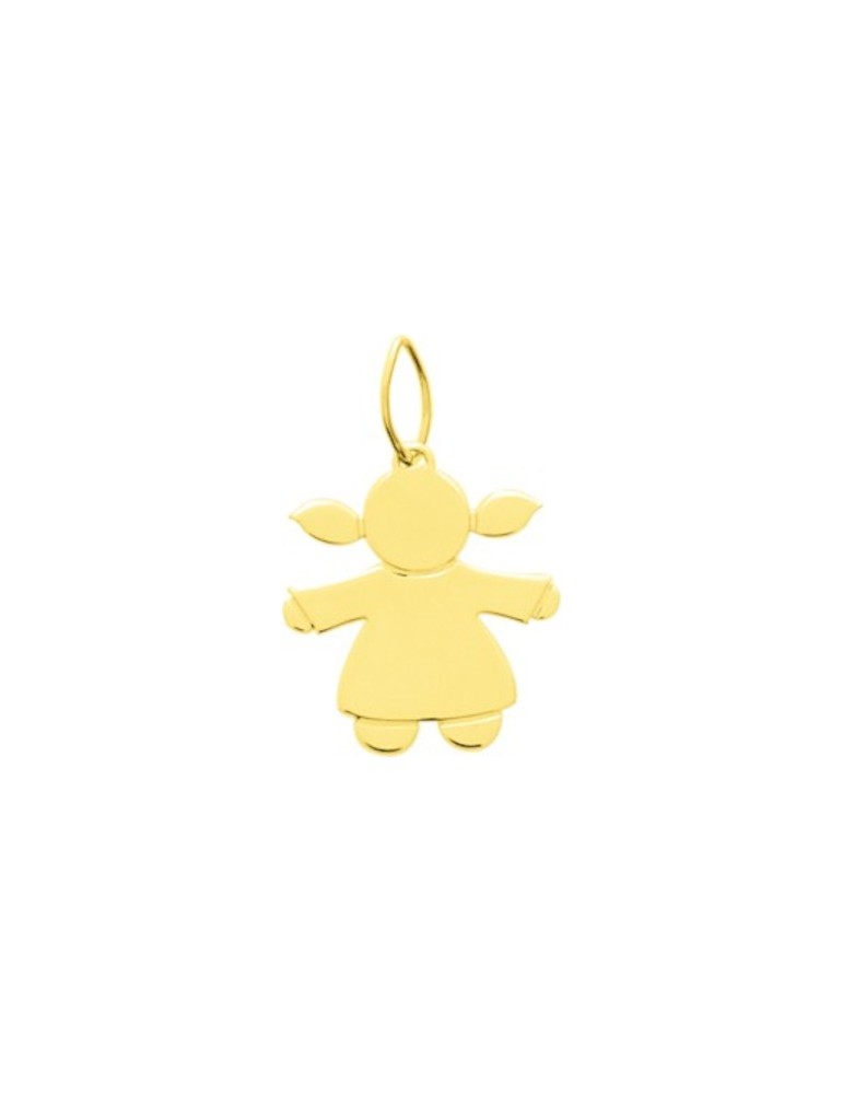 Pendentif Fille Or Jaune 18 carats 750/1000