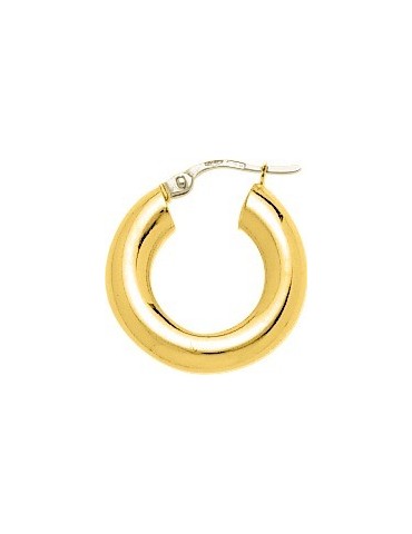 Boucles d'oreilles créoles Or Jaune 18 carats 750/1000 fil 5mm