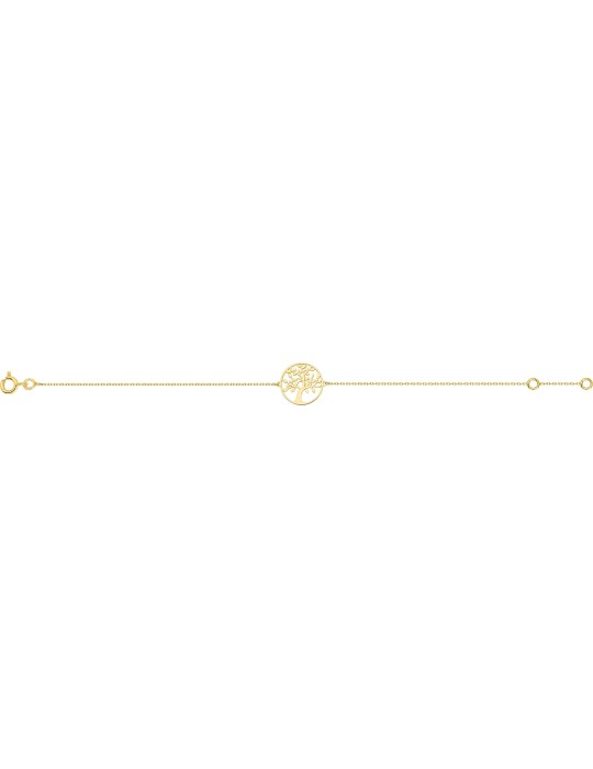 Bracelet or jaune arbre de vie 18K