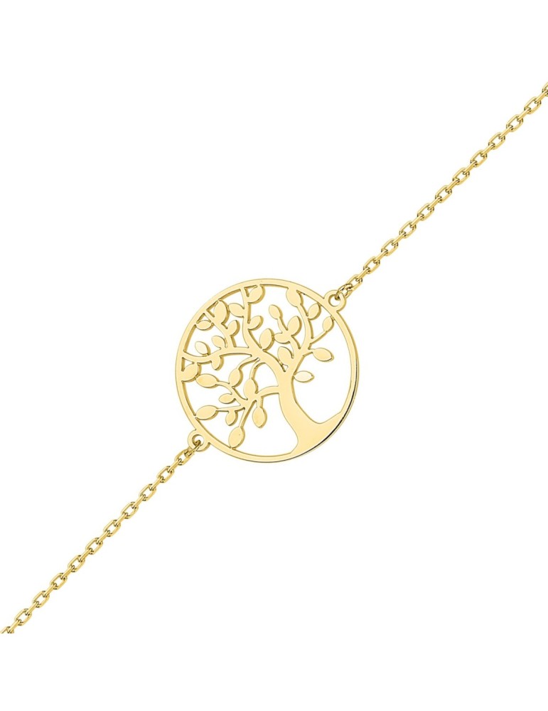 Bracelet or jaune arbre de vie 18K