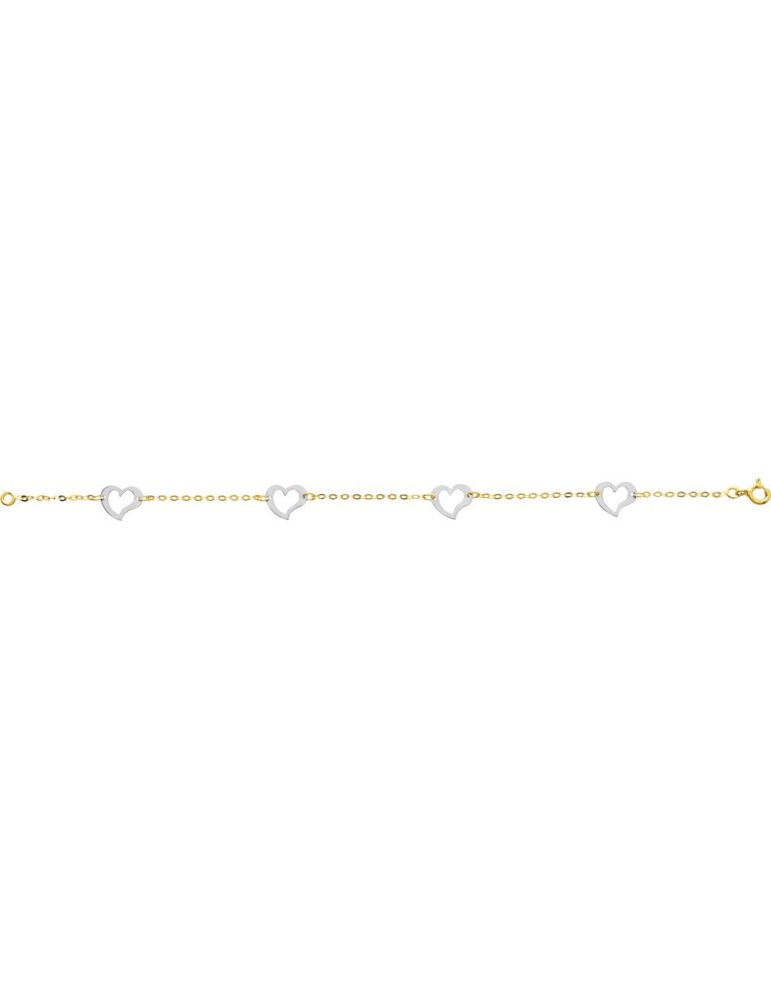 Bracelet or blanc 18K