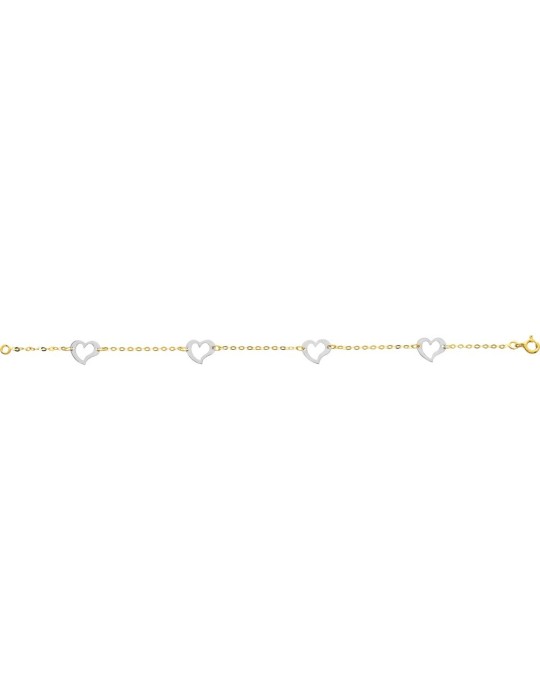 Bracelet or blanc 18K