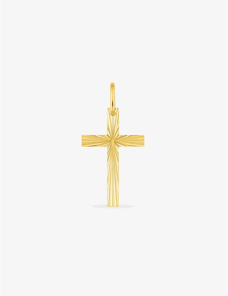Pendentif croix Or Jaune 9 carats 375/1000