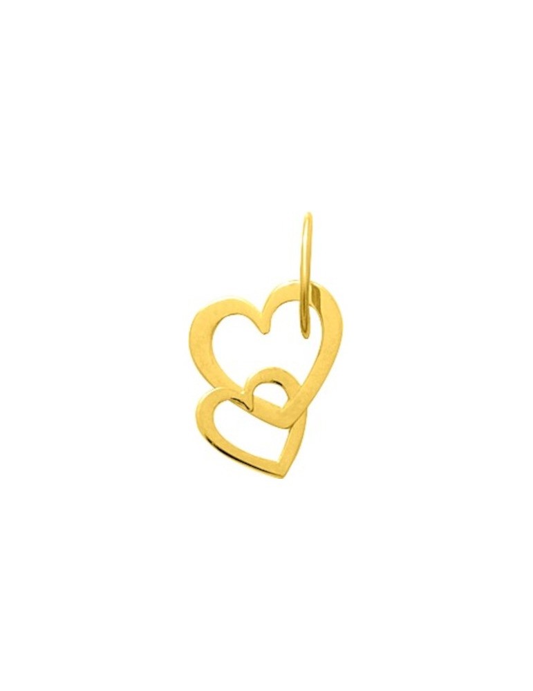 Pendentif Coeur Ajouré Entrelacé 2 ors 9 carats 375/1000 Pendentif Coeur Ajouré Entrelacé 2 ors 9 carats 375/1000