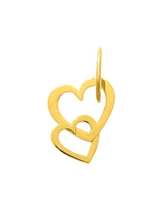 Pendentif Coeur Ajouré Entrelacé 2 ors 9 carats 375/1000 Pendentif Coeur Ajouré Entrelacé 2 ors 9 carats 375/1000