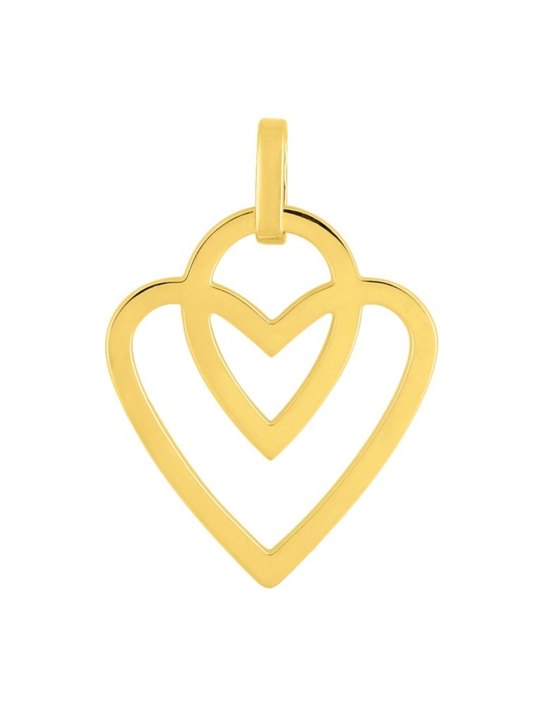 Pendentif Coeur Ajouré Entrelacé Or Jaune 9 carats 375/1000