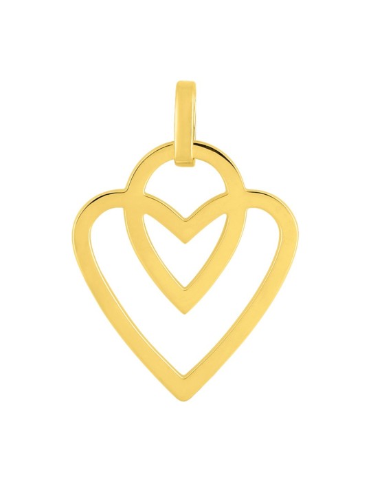 Pendentif Coeur Ajouré Entrelacé Or Jaune 9 carats 375/1000