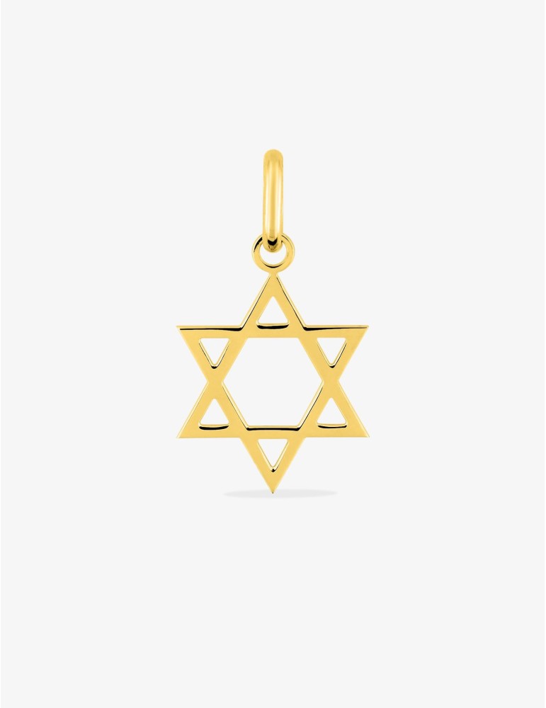 Pendentif Etoile de David Or Jaune 9 carats 375/1000 Maguen David