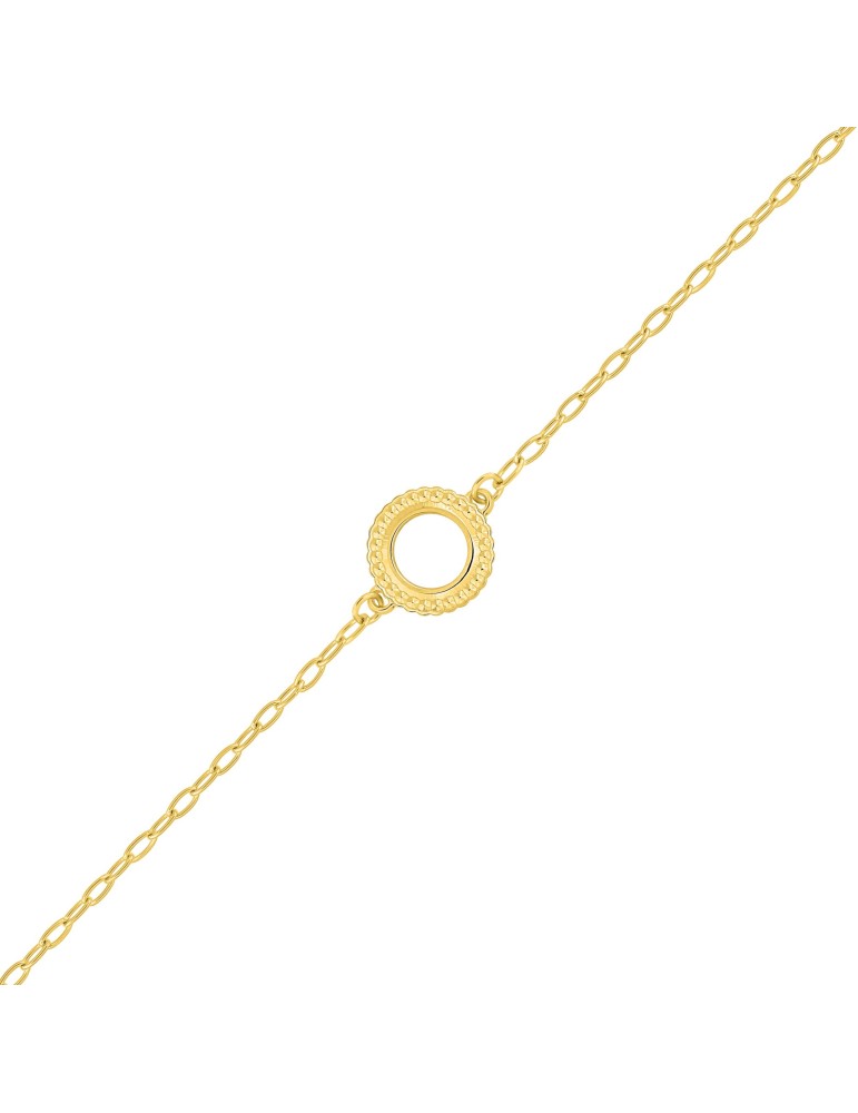 Bracelet or jaune cercle 9K