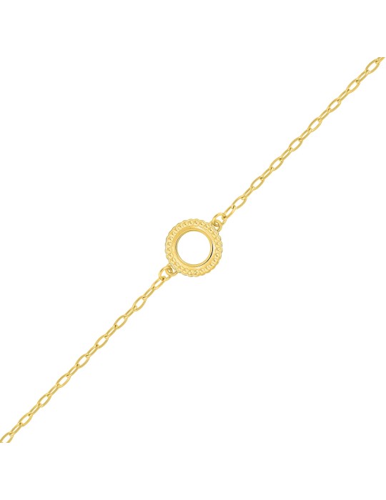 Bracelet or jaune cercle 9K