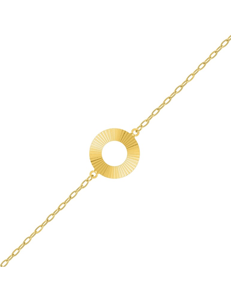 Bracelet or jaune cercle 9K