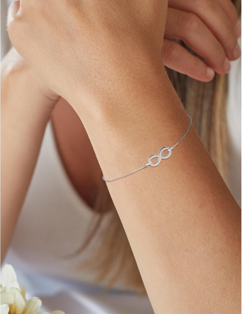 Bracelet or blanc infini 9K