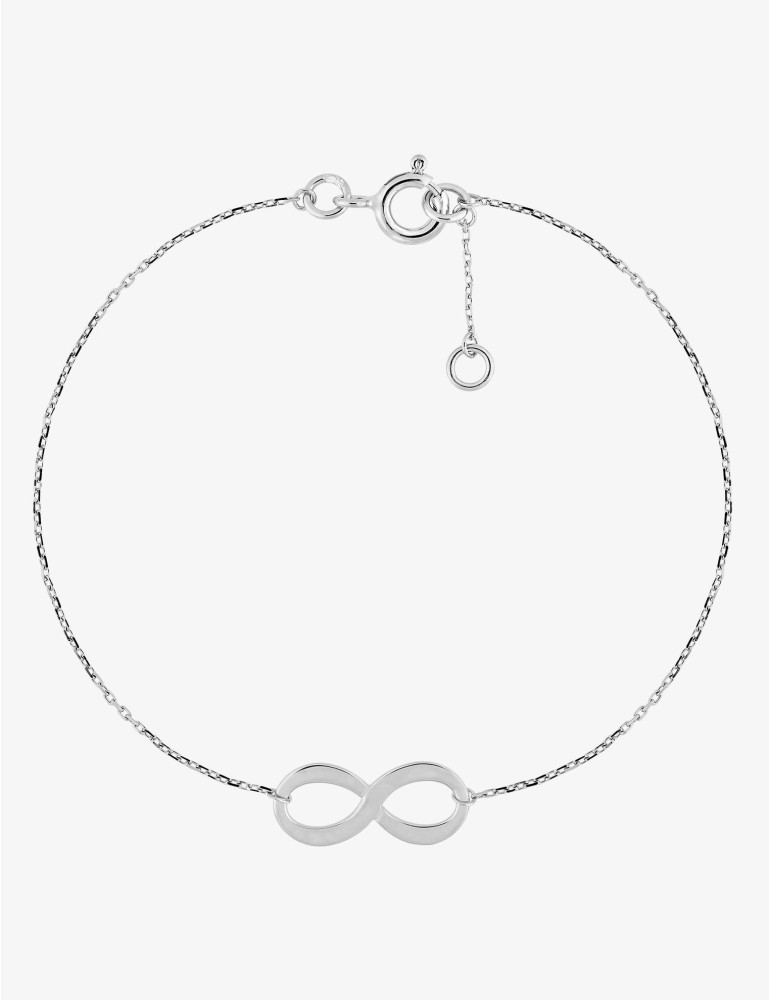 Bracelet or blanc infini 9K